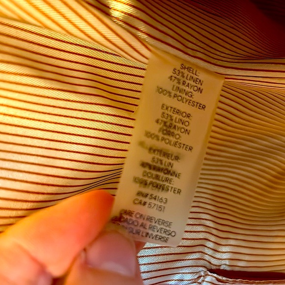 Calvin Klein Linen Ruched 3/4 Sleeve Blazer - Picture 10 of 13